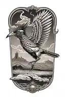 roadrunner sprinting tattoo design idea