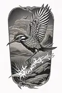 roadrunner sprinting tattoo design idea
