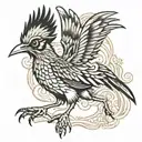roadrunner running tattoo design idea