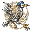 roadrunner running tattoo design idea
