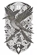 roadrunner sprinting tattoo design idea