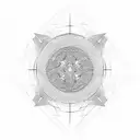 lines waved tattoo design idea