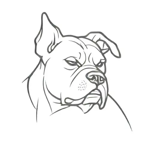 angry dog tattoo design idea