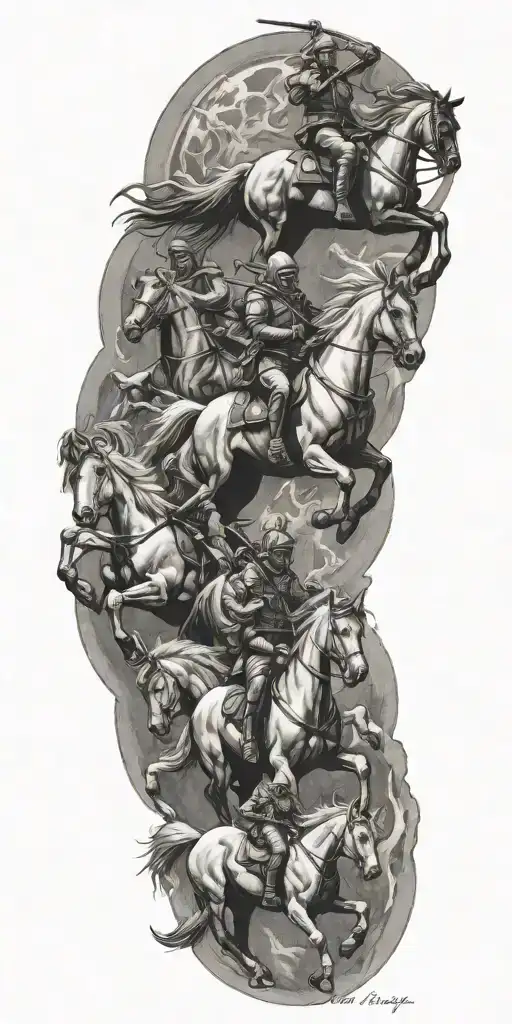 four horsemen of apocolypse  tattoo design idea