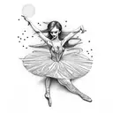 ballerina  tattoo design idea