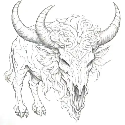 bull skull, ares,lion, may tattoo design idea