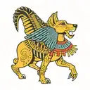 king tut Anubis and Egyptian beetle tattoo design idea