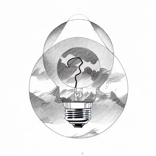 a light bulb that came on tattoo design idea