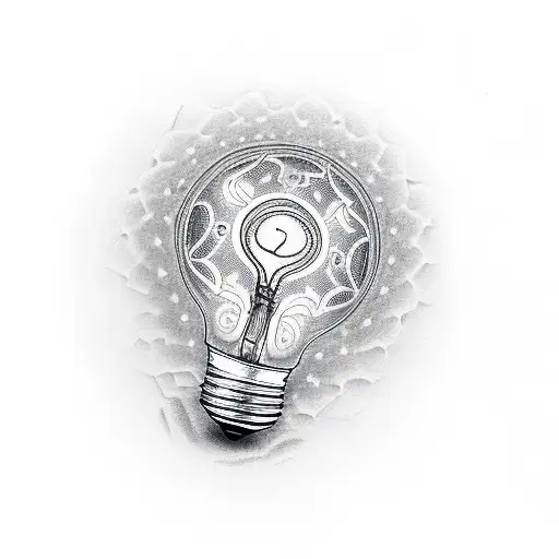 a light bulb that came on tattoo design idea