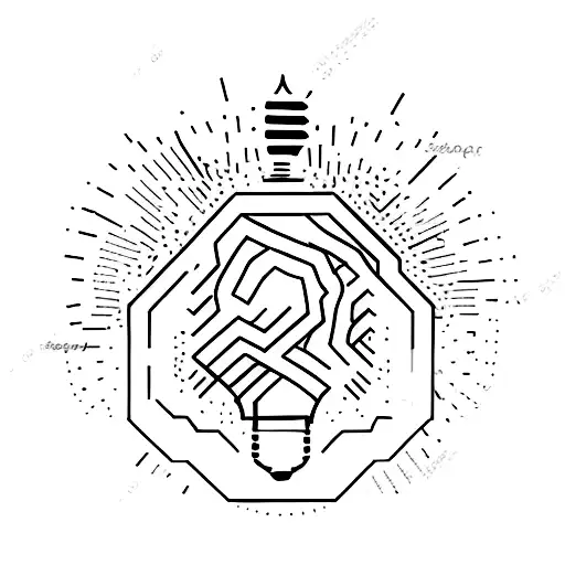 a light bulb that came on tattoo design idea