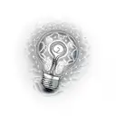 a light bulb that came on tattoo design idea