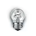 a light bulb that came on tattoo design idea