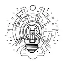 a light bulb that came on tattoo design idea