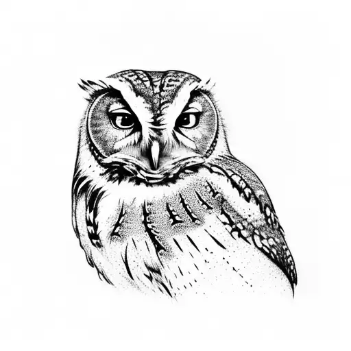 screech owl tattoo design idea