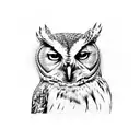 screech owl tattoo design idea
