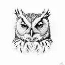 screech owl tattoo design idea