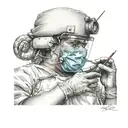 surgeon operating tattoo design idea