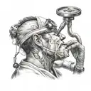 surgeon operating tattoo design idea