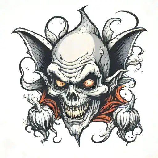 vampire made of garlic bulbs tattoo design idea
