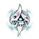 Adventure Time Lich full leg tattoo design idea