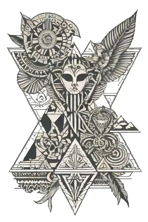 Egypt italy and Australia in a leg tattoo tattoo design idea