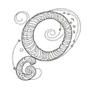 a funky worm coming tattoo design idea