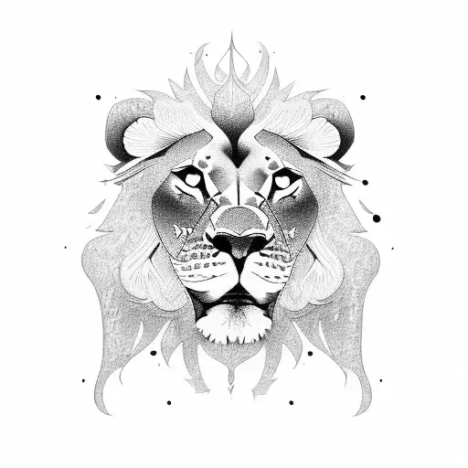 hooligan baby lion tattoo design idea