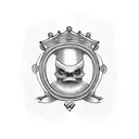 Reggie name in cursive with Crown tattoo design idea
