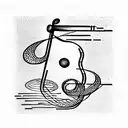 music notes, song lyrics gas sector tattoo design idea