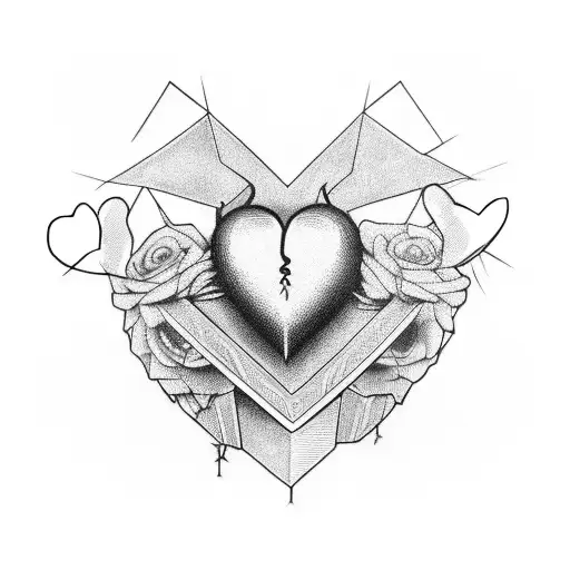 heart break tattoo design idea