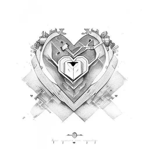 heart break tattoo design idea