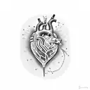 heart break tattoo design idea