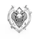 heart break tattoo design idea