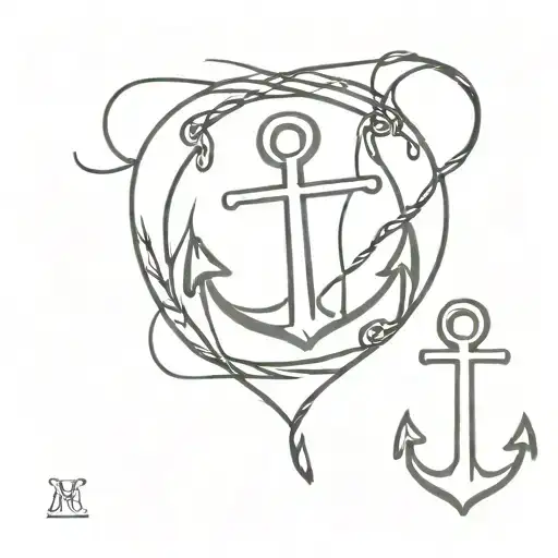 anchor  dad memorial tattoo design idea