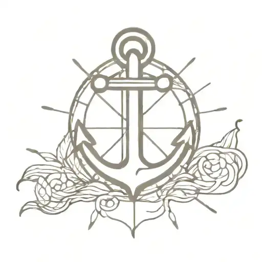 anchor wheel dad memorial tattoo design idea
