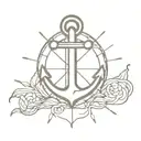 anchor wheel dad memorial tattoo design idea
