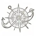 anchor wheel dad memorial tattoo design idea
