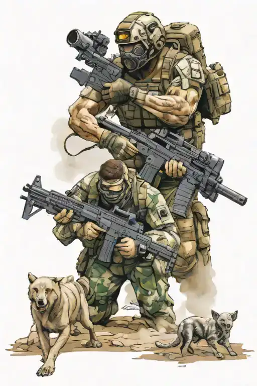 guerreiro espartano vs ghost do call of duty black ops tattoo design idea