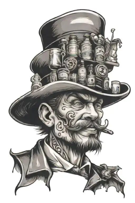 bar notes in a smokey tone, feel of being in an old bar saloon tattoo design idea