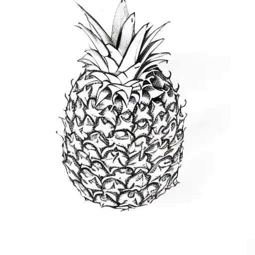 Pineapple tattoo design idea