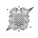 Pineapple tattoo design idea