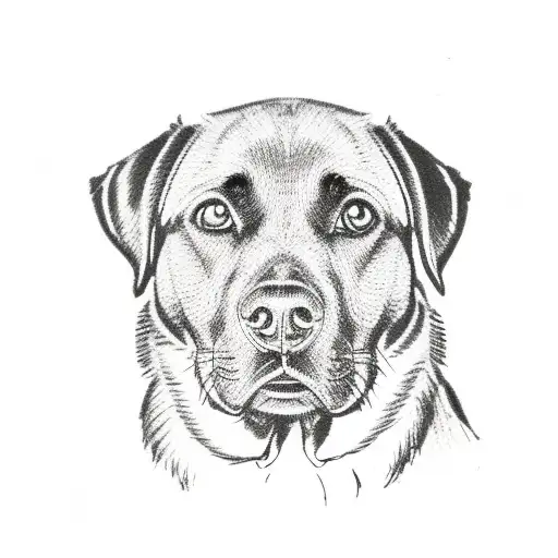 black Labrador and parador  tattoo design idea