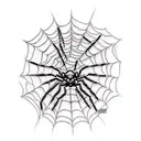 Cover up over a spider web tattoo design idea