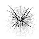 Cover up over a spider web tattoo design idea
