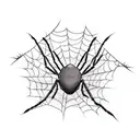 Cover up over a spider web tattoo design idea