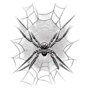 Cover up over a spider web tattoo design idea