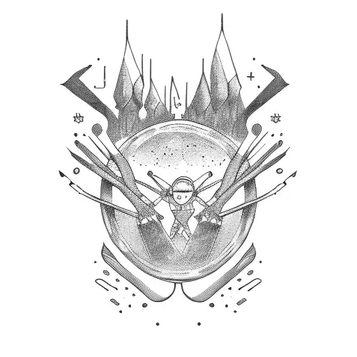 Brothers forever hug tattoo design idea