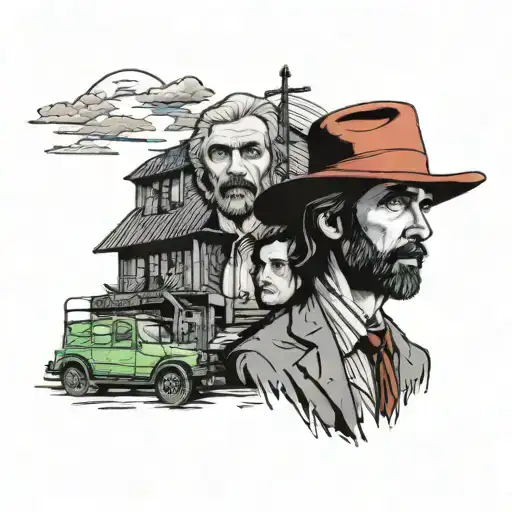 movie paris, texas tattoo design idea