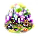 psychedelic forest alice and wonder land midnight gospel bugs life  tattoo design idea