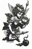 cupid tattoo design idea